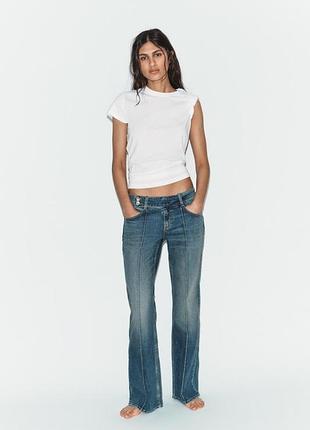 Джинсы zara клеш низкая посадка 38 размер, м