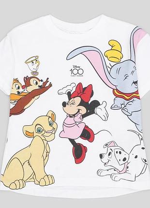 Футболка zara disney для дівчинки біла 116 см 5–6 років
