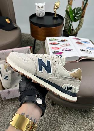 New balance 574 light grey navy
