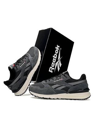 Чоловічі кросівки reebok classic leather 2400 grey black