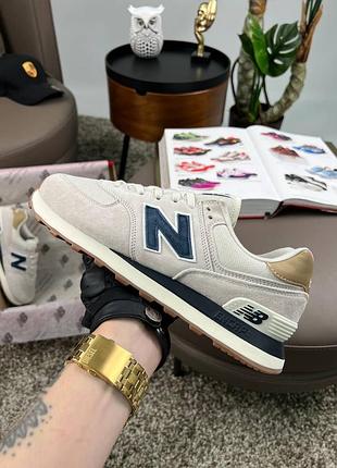 New balance 574 light grey navy