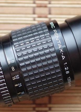 Объектив smc pentax - a 135 mm 2.8 + фильтр и крышка