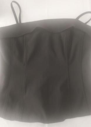 Топ h&amp;m классический стрейч атлас 38 черный