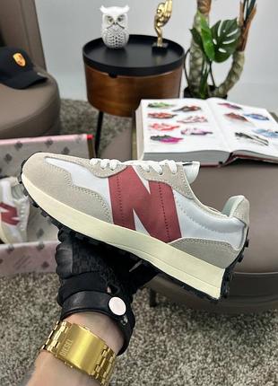 New balance 327 grey white red