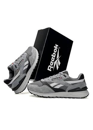 Чоловічі кросівки reebok classic leather 2400 grey black white