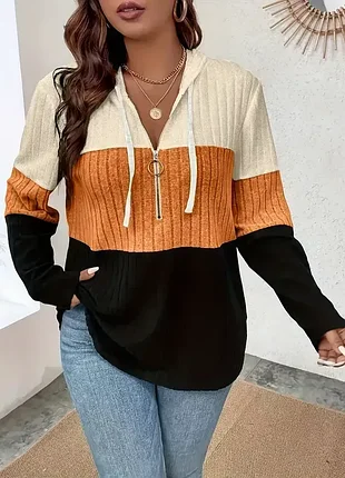 Кофтейка с капюшоном,р50-52🧡🖤🤍