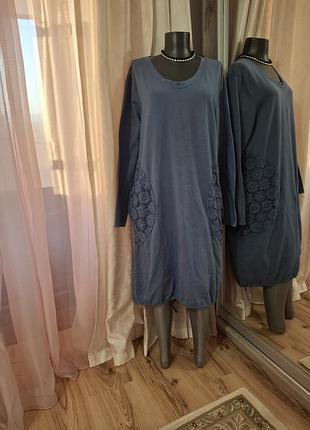 Асимметричное с кружевными карманами платье 👗 италия
