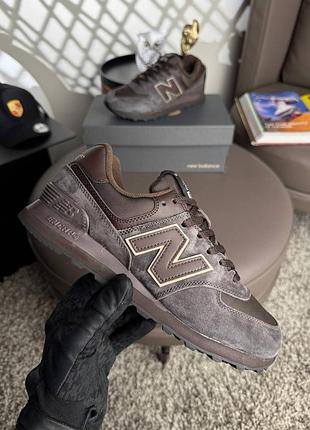 Мужские кроссовки new balance 574 classic m 975x chocolate brown