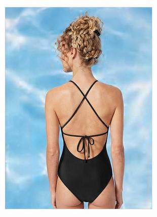 Купальник закритий зі знімними вкладками для жінки esmara lycra® 443494 38(s) чорний