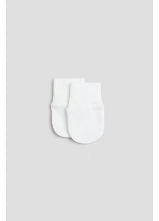 Перчатки хлопковые для мальчика h&m 0630911001 6.5 белый