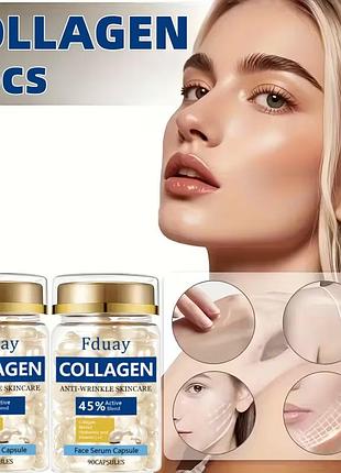 Антивозрастная омолаживающая сыворотка для лица в капсулах fduay collagen anti-wrinkle skincare (90 капсул).