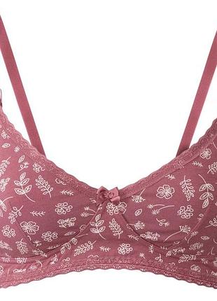 Бюстгальтер для кормления хлопковый с принтом для женщины esmara lycra® 381756 85c розовый