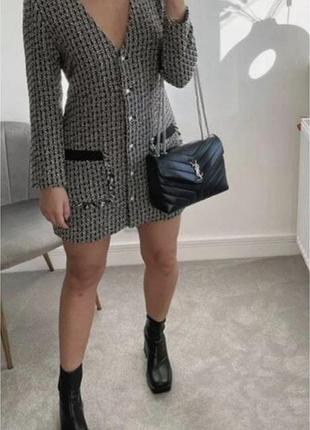 Твідова сукня zara