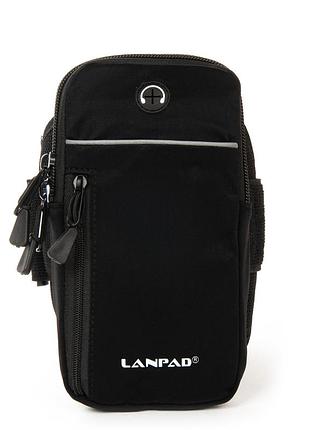 Podium сумка чоловіча на пояс нейлон lanpad 36011 black спорт розпадаж