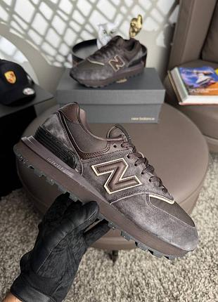 Мужские кроссовки new balance 574 classic 1977x chocolate brown