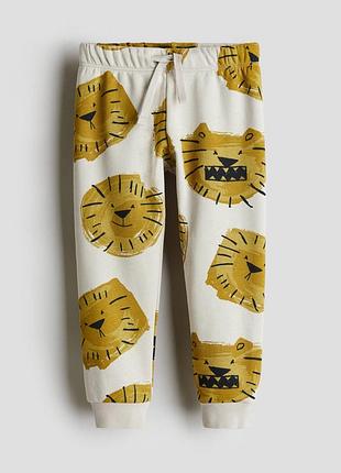 Спортивные штаны джоггеры с начесом для мальчика h&m 1169150-026 110 см (4-5 years) комбинированный
