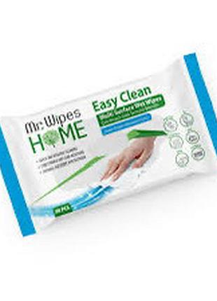 Вологі серветки для прибирання mr. wipes «бриз океана», 40 шт