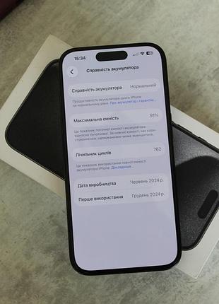 Apple iphone 15 pro 128gb black titanium 91% 2