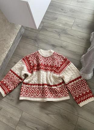 Тепла кофта з широкими рукавами 👆