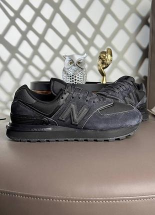 Мужские кроссовки new balance 574 classic 1977x dark grey black