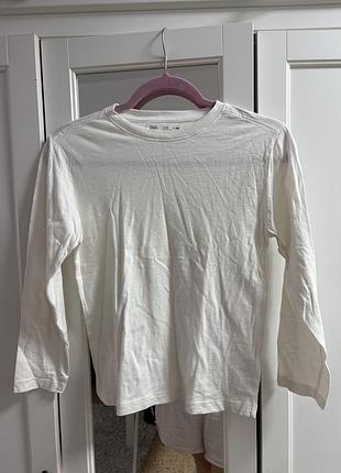 Лонгслін білий для хлопчика zara