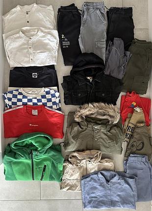 Великий брендовий лот для хлопчика 122–128 см (19 речей)h&m, champion, zara тощо, речі для хлопчика