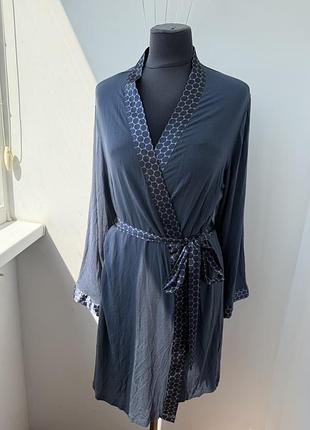 Халат кімоно marks & spencer autograph розм. m-l (slate blue) з модалом