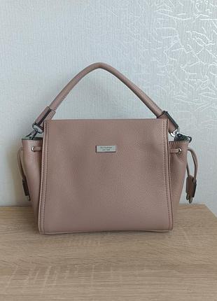 Модная сумка тоут нежный беж👜