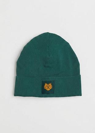 Шапка с отворотом для мальчика h&m 1112378-002 обхват 51-52 (110-116 см) зеленый