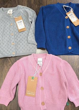 Кардиган,кофта на девочку 68.74,80 от green cotton