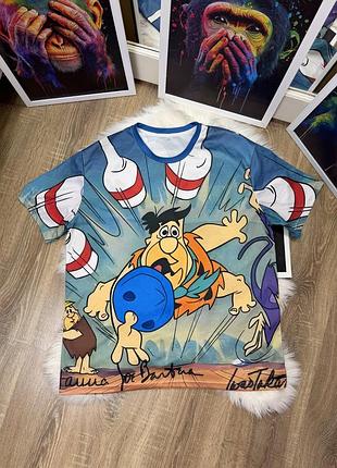 Футболка флінстоуни фред флінстоун принт боулінг the flintstones мерч