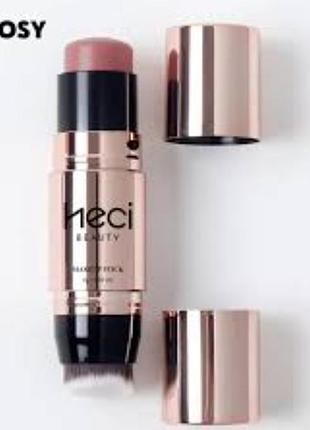 Матовый кремовый сток 2-в-1 heci beauty makeup stick, 8g (идеальное состояние)