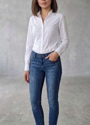 Джинси скінні hollister сині, низька посадка (s / w27 l29)