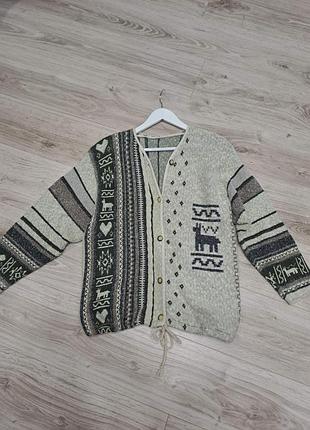 Женский винтажный кардиган в стиле 90-х годов размер s/m