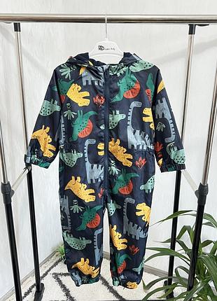 💫яскравий демі комбінезон в динозавриках 🦕🦖на хлопчика 2-3 рочки, 92-98 см.
