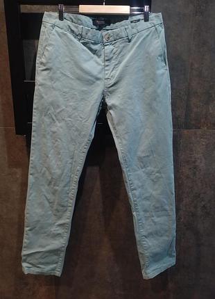 Чоловічі чіноси чиноси scotch & soda stuart w33 l32 бірюзові блакитні великий розмір високий зріст