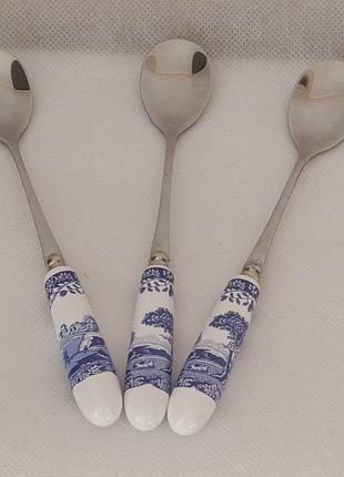 Ложки чайные spode blue italian (набор 3 шт.) фарфор/сталь, английская