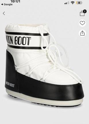 Зимові чоботи moon boot mb icon low nylon