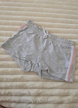 Трикотажные шорты h&amp;m на девочку 7-8 лет 128 см