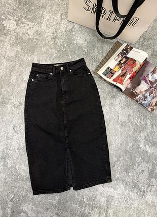 Женская джинсовая миди юбка denim co