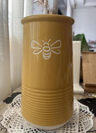 Керамічна ваза george home yellow ceramic bee vase