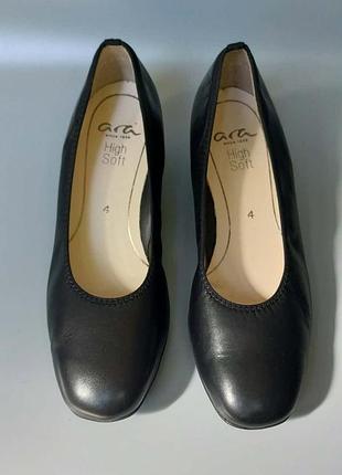 Шкіряні туфлі лодочки ara high soft (німеччина), р. 37 (uk 4) high soft