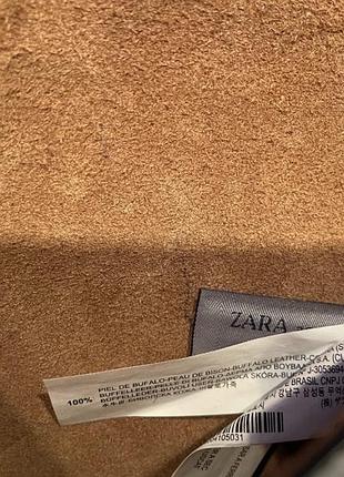 Сумка через плече zara basic зі шкіри 6