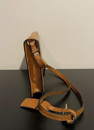Сумка через плече zara basic зі шкіри 7