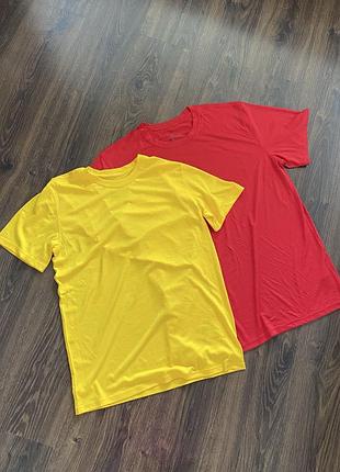 Чоловіча спортивна футболка nike dri-fit жовта червона в зал повсякденна найк