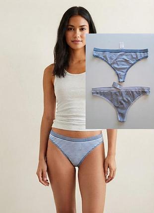 Комплект из 2х трусиков стрингов aerie american eagle