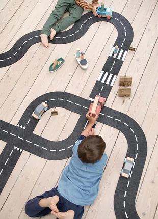 Фетрова дорога sebra crossroads для машинок, 12 деталей, 113×87 см