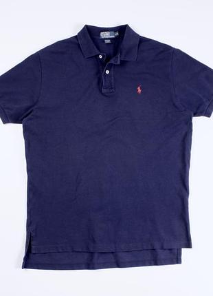 Вінтажна чоловіча футболка поло на короткий рукав polo ralph lauren