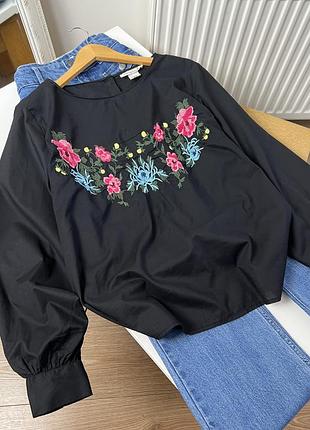 Блуза з вишивкою h&m