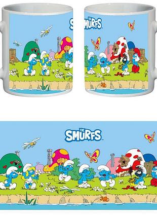 Чашка смурфики (кружка supercup smurfs 009)
